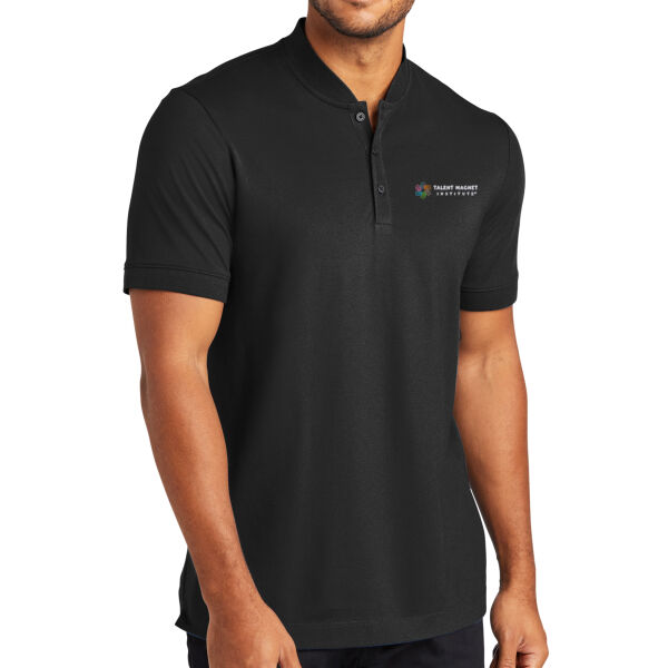 Talent Magnet Institute Embroidered - Stretch Pique Henley Thumbnail